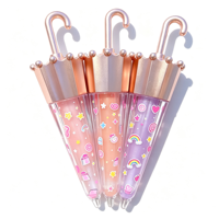 Vente en gros de gloss à lèvres végétalien mignon et longue tenue, base pour gloss à lèvres, fournisseur de marque privée, emballage personnalisé aux fruits, soin des lèvres pour enfants, huile à lèvres brillante