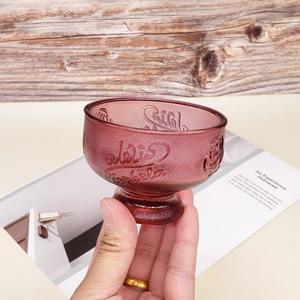 空のアイスクリームグラスマグを飲むための小さなカスタムカラーガラス容器カスタムロゴ付き - Product Image 1