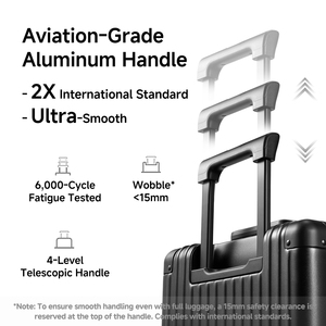 Valise de cabine rigide en PC durable, sans fermeture éclair, 20 pouces, 4 roues pivotantes à 360°, poignée télescopique - Product Image 4