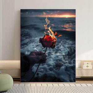 Nueva llama Rosa pintura al óleo Digital DIY pintado a mano curación descompresión sala <span class=keywords><strong>de</strong></span> estar pintura decorativa - Product Image 5