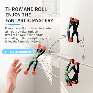 Giocattolo Divertente in Plastica per Bambini, Ragno Elastico Stampato che Si Arrampica sul Muro, Gioco Adesivo per Bambini - Product Image 3