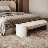 Lit double king size haut de gamme, tête de lit moderne et large, lit rembourré en velours, nouveau design, ensemble de meubles de chambre à coucher de luxe italien