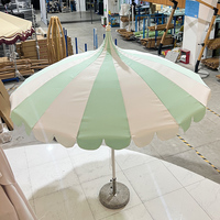 Parasol Pagode en Aluminium et Fibre de Verre Grande Taille, Design Personnalisé, pour Plage, Patio, Décoration Extérieure, Protection Solaire, Jardin, avec Base