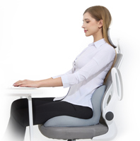 Coussins de siège lombaires orthopédiques en gros avec noyau en mousse à mémoire de forme, tricotés et respirants, pour le soutien du dos et le soulagement de la pression sur la chaise, certifiés OEKO-TEX