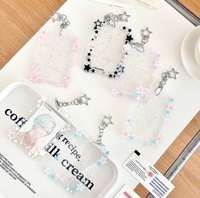 InsTransparent Glitter RFID memblokir tombol penutup 3 inci Kpop tempat Kartu Bintang mengejar gadis desain untuk Photocards kartu kredit