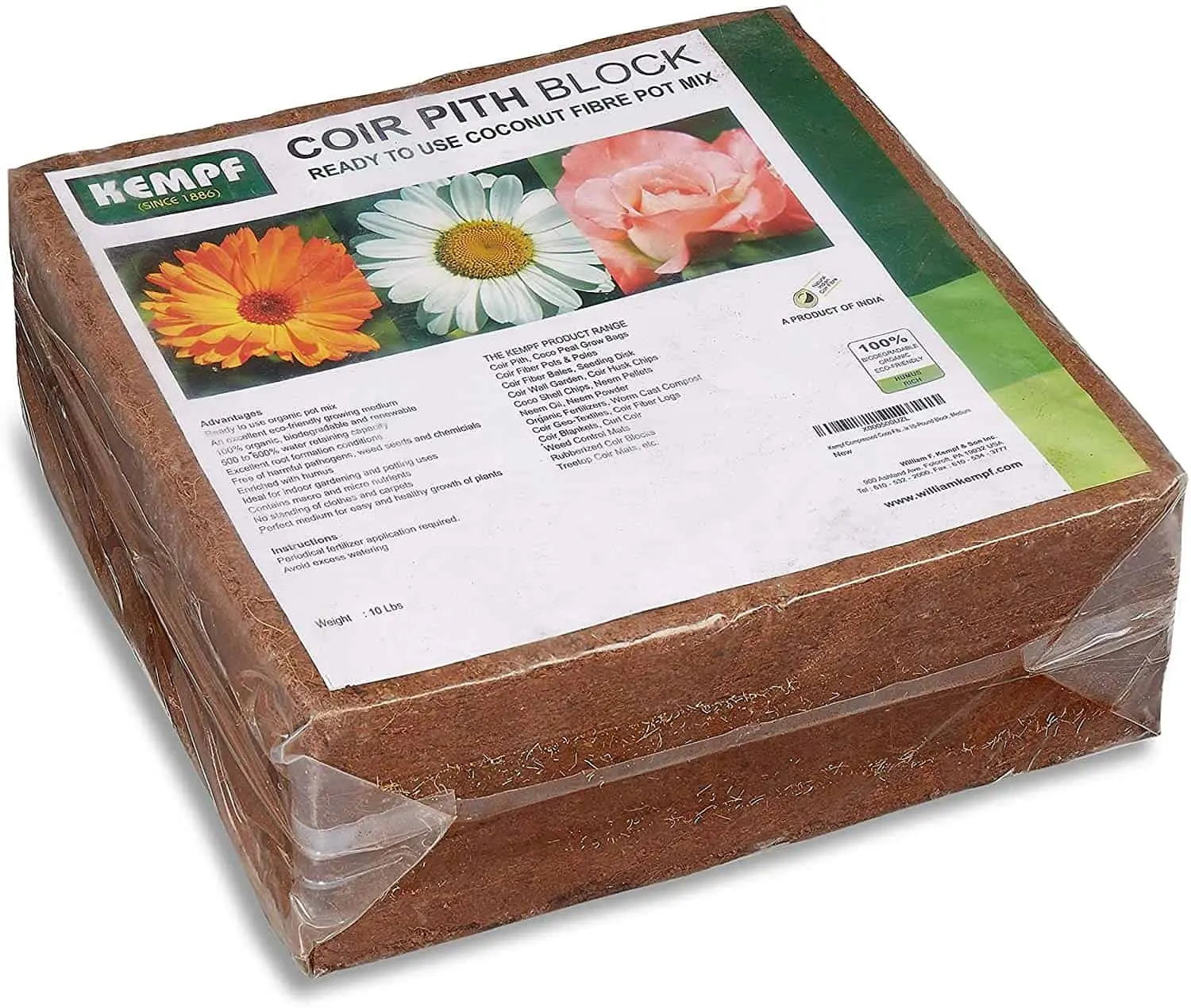 USA Canada Wholesale 650g 5KG low EC Planting Washed Grow Kit Coco Coir