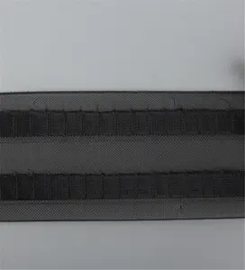7.5Cm Zwarte Gordijntape Fabriek Directe Verkoop 100 Nylon Transparante Accessoires In China Gordijn Plooitape Met Positionering Lijn