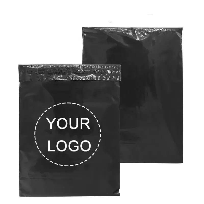 Mail Waterproof Self Adhesive Storage Clothing Plastic Packing Shipping Bags Black Courier Envelope Custom You Logo