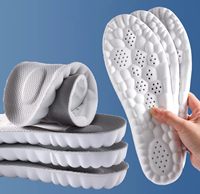 Semelles intérieures sportives en PU confortables et technologiques, souples, respirantes, absorbant les chocs, avec soutien de la voûte plantaire, unisexe, 2 pièces, semelles 4D