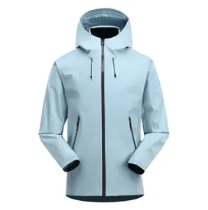 packable lightweight waterproof hood rain jacket sport hiking jacket outdoor for men and women
