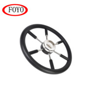 Volant marin Xiamen Sunshine Marine SS304 à 6 branches, jante en polyuréthane noir, accessoire pour bateau/yacht/kayak/embarcation