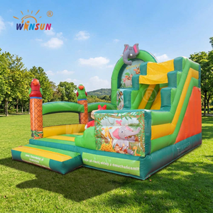WINSUN New Design Children <b>Inflatable</b> Play Park Animal World Trampoline with Customized Lead-Free Fireproof PVC - Product Image 1