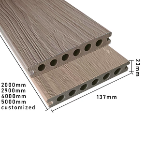 Best <span class=keywords><strong>Tech</strong></span> Co-Extrusion Composite Decking 137*23mm 6 trous Creux Type Design Moderne Style quantité minimale de commande 90Sqm Échantillons Gratuits Disponibles - Product Image 6