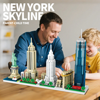 Nuevo Kit de Modelo Compatible con Precio de Fábrica, Juguete Educativo de Bloques de Construcción de Arquitectura, Set del Horizonte de Nueva York