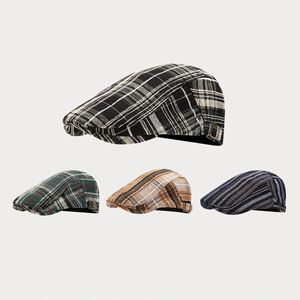 Nouvelle Tendance Automne 2024 : Chapeau Casquette à Visière Courte à Carreaux Style Européen et Américain pour Homme, et Béret Urbain pour Femme - Product Image 2