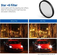 Kit de filtres à clipser NEEWER 67 mm pour téléphone et appareil photo, CPL ND32 et filtre étoile, 4 filtres couleur avec anneau adaptateur, clip pour objectif de téléphone