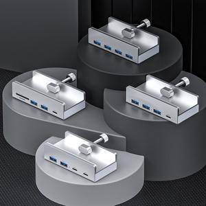 Hub USB 3.0 Ustop con clip, 10 puertos, fuente de alimentación externa para expansión de computadora portátil o de escritorio - Product Image 3