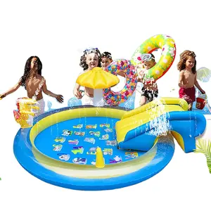 Надувной бассейн для детей, водный игровой центр с горкой, утолщенный безопасный разбрызгиватель для детского бассейна, водные игрушки