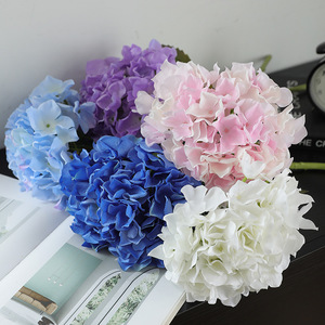 <b>Hydrangea</b> <b>Artificial</b> <b>Flowers</b> Silk Fabric High Simulation Wedding Home Decorations Blue Purple White Light Pink - Product Image 5