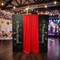Clôture d'intimité en tissu imprimé personnalisé avec cadre en aluminium et housse de coussin, idéale pour les fêtes, mariages, événements