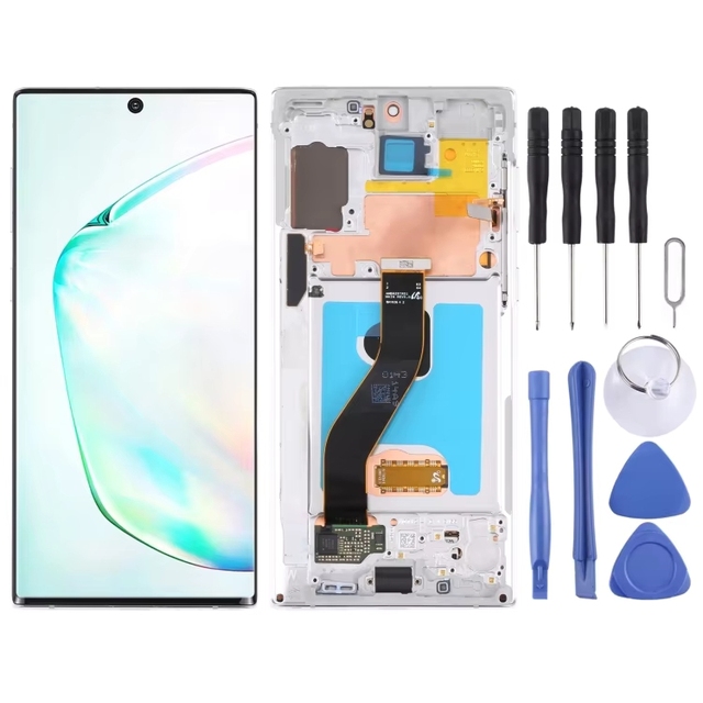 LCD Screen and Digitizer Full Assembly With Frame for Note10/5G SM-N971/N970