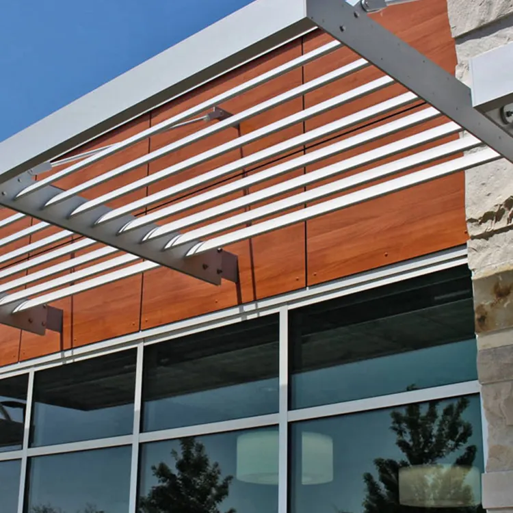 Bina dekorasyonu için dış mimari alüminyum aerofoil dikey güneş louvre