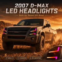 VAHID 8000LM 12V Phare LED de voiture WRGB RGB à changement de couleur, ensemble de phares avant de remplacement pour Isuzu D-MAX Dmax