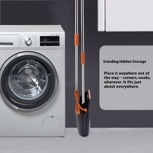 Ensemble balai et pelle ménager, balai et pelle anti-vent avec long manche pour le nettoyage domestique - Product Image 2
