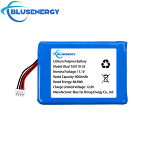 แบตเตอรี่ลิเธียมโพลิเมอร์ BLUSENERGY 11.1V 8000mAh 88.8Wh รุ่น Blus1160110-3S แบบ Pouch Cell - Product Image 1