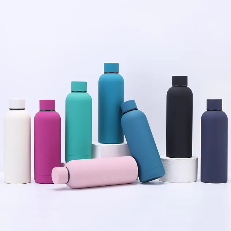 Wholesale Outdoor Frosted Soft Touch Portable Popular 500ml Insulated Stainless Steel Water Sports Bottle