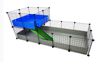 Parc de jeu classique 2x4 pour animaux de compagnie, cage pour petits animaux avec plateau en plastique, fermeture à bouton, clôture de jardin portable en fil métallique DIY, écologique