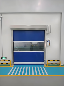 Industrial <strong>Design</strong> Automatic Warehouse Workshop High Speed Transparent PVC Rolling Shutter Door Fabric Roller Door <strong>Factory</strong> - Product Image 4