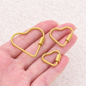 Heart-Shaped Stainless Steel Buckle Gold Plated For <b>Bracelet</b> Making DIY Jewelry Accessory - Product Image 3