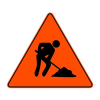 Triangle de signalisation routière personnalisé réfléchissant pour travaux en cours