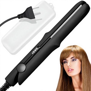 <span class=keywords><strong>Retoo</strong></span> Mini Reise-Haarglätter Schwarz Kompakt Keramikplatten Schnelle Aufheizung Langes Kabel Glättet Locken Tragbar - Product Image 3