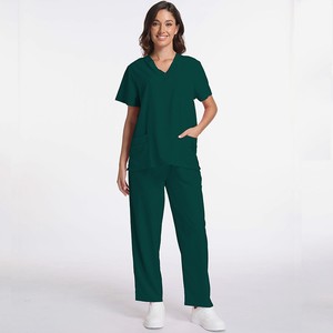 Uniforme <span class=keywords><strong>de</strong></span> <span class=keywords><strong>Enfermera</strong></span> Resistente a la Suciedad, Color Negro, <span class=keywords><strong>Precio</strong></span> al por Mayor, Fábrica <span class=keywords><strong>de</strong></span> Origen, Uniforme Médico Elástico en 4 Direcciones - Product Image 3