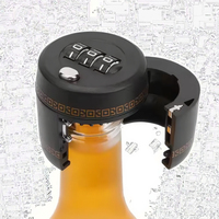 Bouchon de bouteille de vin avec verrouillage par mot de passe, dispositif de conservation sous vide, verrouillage numérique sécurisé, cadeau, en plastique ABS recouvert