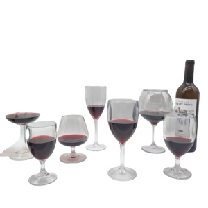 Verres à vin rouge à pied en plastique de qualité alimentaire, personnalisables avec logo, réutilisables, capacité 480 ml, sans BPA, compatibles lave-vaisselle, les plus vendus - Product Image 4