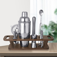 Ensemble de barman en métal écologique personnalisable de 700 ml, 10 pièces, fabrication directe d'usine, shaker à cocktail en acier inoxydable
