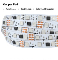 OEM/ODM Lampu Strip LED 12V Addressable Tahan Air Dapat Diprogram RGB WS2811 1934 16703 Lampu Strip LED RGB 12V untuk Proyek