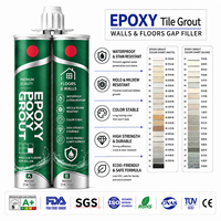 Scellant professionnel pour joints de carrelage 400ml, mastic époxy bicomposant, formule imperméable anti-fissures pour carrelage mural et de sol, fabricant