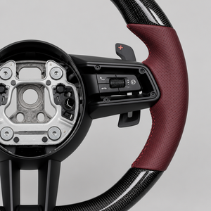 Volant sport en fibre de carbone pour Porsche <span class=keywords><strong>911</strong></span> <span class=keywords><strong>Carrera</strong></span> Boxster Cayman Macan avec commandes multimédias intégrées - Product Image 6