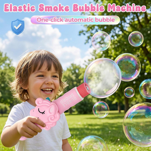 Machine à bulles pour enfants rechargeable, automatique, électrique, avec fumée, jouet interactif magique, générateur de bulles de brouillard avec fumée - Product Image 3