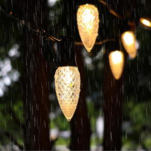 Ultra Bright Outdoor Commercial Grade C9 Warm White LED Christmas Light Bulbs Faceted 120Volt - Product Image 3