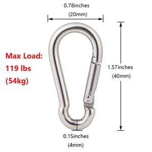 Paslanmaz çelik 316/304 tek kasnak blok tel halat çekme tekerlek bahar yaylı kancalar ile tekne aksesuarları için - Product Image 6