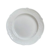 Assiette de table vintage rétro en céramique et porcelaine, motif uni, compatible micro-ondes, assiette à dessert, assiette à steak, bleu clair