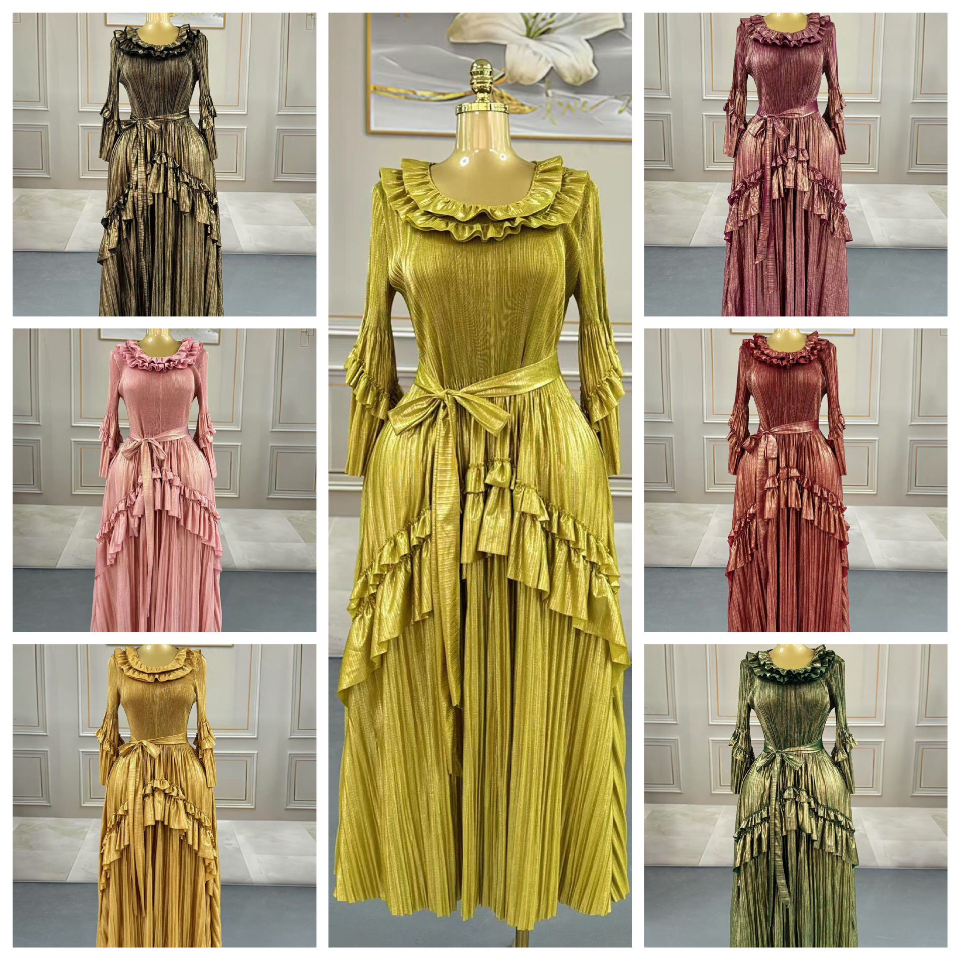 European American High-End Luxury Women's Summer Dress With Elegant Ruffled  Empire Waist Casual Chic Long Skirt| Alibaba.com