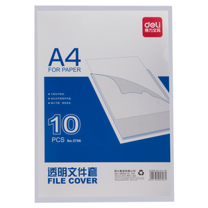 Deli Single-sheet <b>Folder</b> 5706/5706A <b>Plastic</b> L-shaped File Bag For Office Document Storage 10 Sheets - Product Image 5