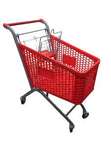 यूरोपीय डिजाइन शॉपिंग ट्रॉली गाड़ी प्लास्टिक की टोकरी - Product Image 2