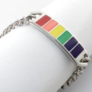 سوار قابل للتعديل على شكل قوس قزح سوار يفوز الحب مضفر مضفر للرجال والنساء - Product Image 5